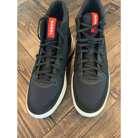 NWOT Sorel Ona Black Lace Up Sneaker Boot Women 8.5 High Top Athletic Hiking - Picture 5 of 13